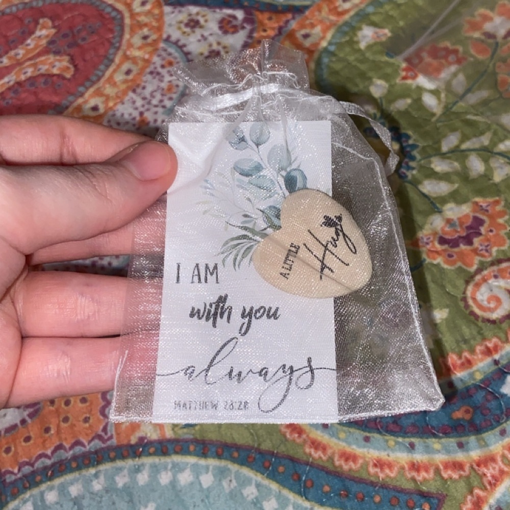 5/$10 | Wooden Heart with Inspirational Message
